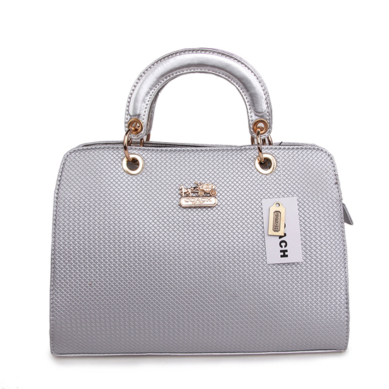 Coach Fashion Signature Medium Silver Satchels BSH